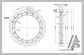 Caterpillar 320D - Sprocket Sprocket<br>Aftermarket<br>